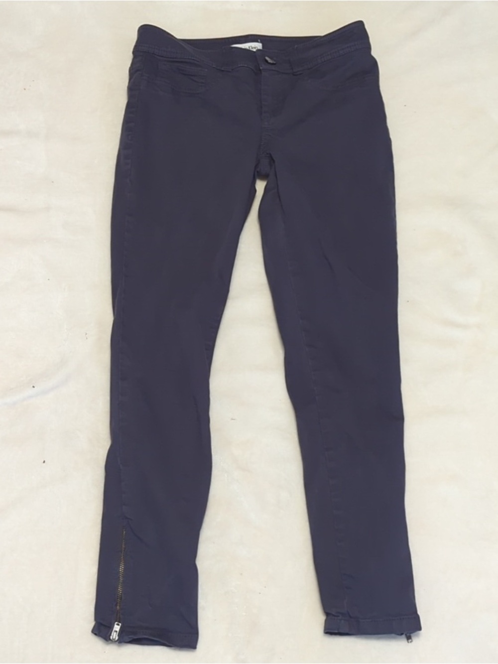 ❤️ Calvin Klein Dark Gray Skinny Zippered Ankle Pants Jeans (B5)